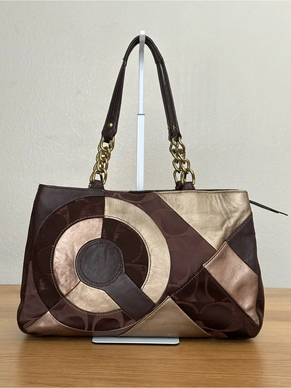 Coach patchwork tote bag